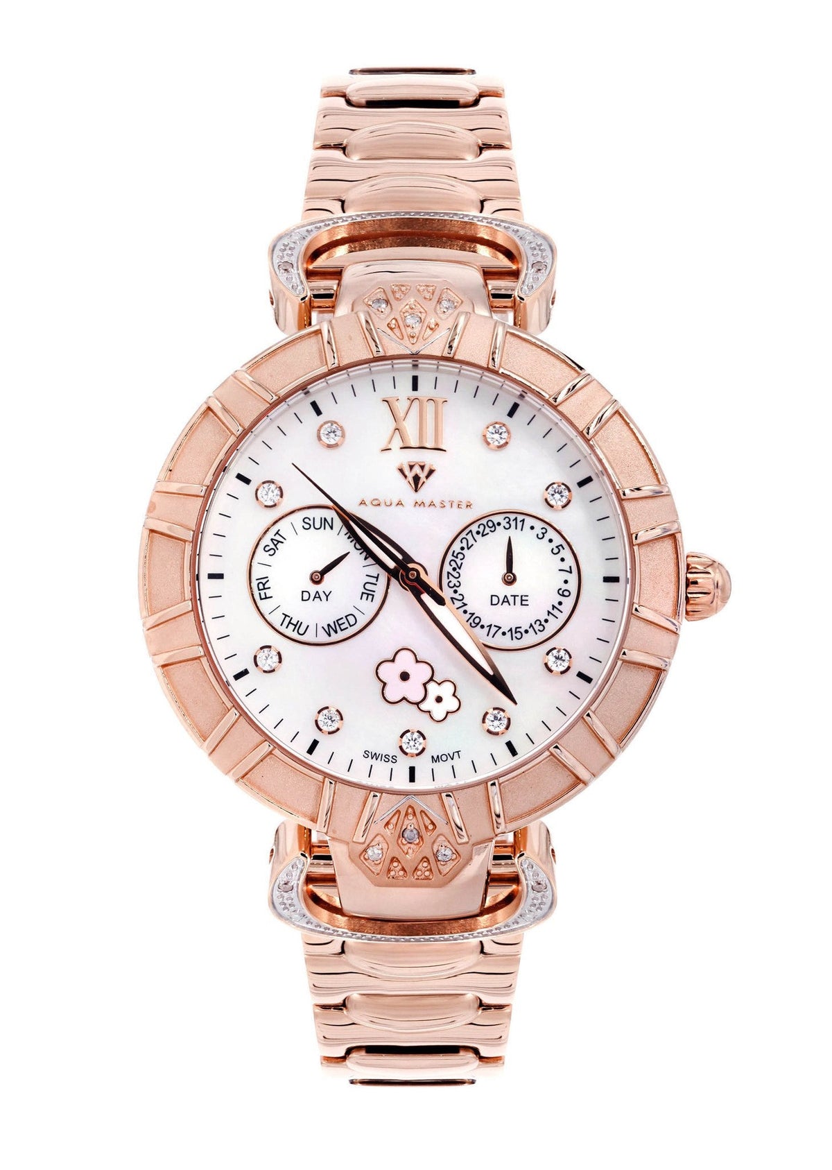 Womens Rose Gold Tone Diamond Watch | Appx 0.15 Carats
