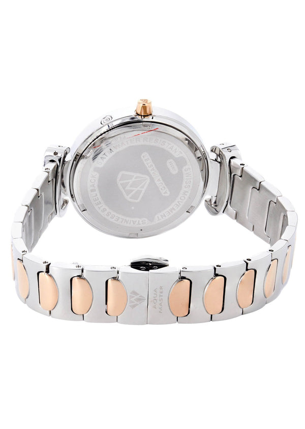 Womens Rose Gold Tone Diamond Watch | Appx 0.14 Carats