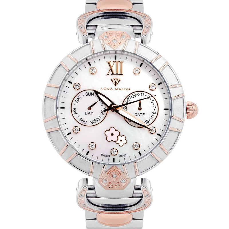 Womens Rose Gold Tone Diamond Watch | Appx 0.14 Carats