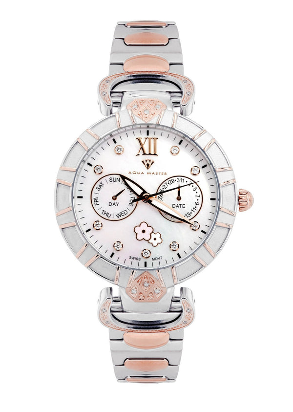 Womens Rose Gold Tone Diamond Watch | Appx 0.14 Carats