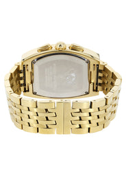 Mens Yellow Gold Tone Diamond Watch | Appx. 3.5 Carats