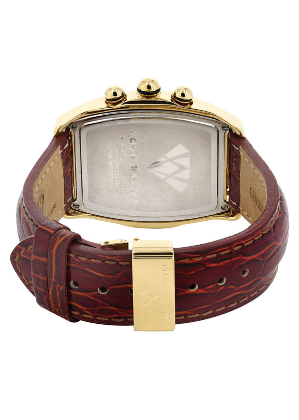 Mens Yellow Gold Tone Diamond Watch | Appx. 2.5 Carats