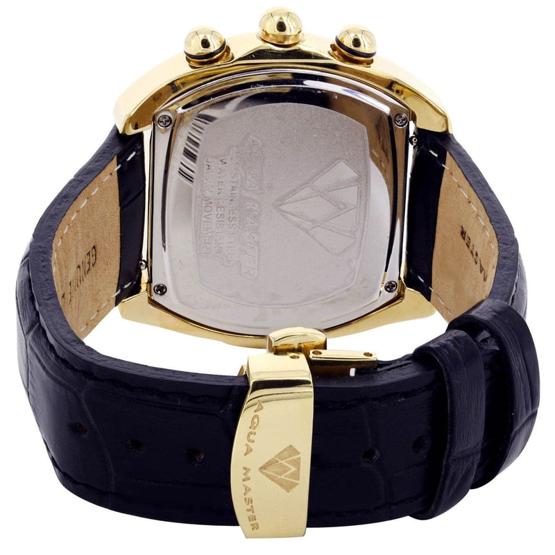 Mens Yellow Gold Tone Diamond Watch | Appx. 1.01 Carats