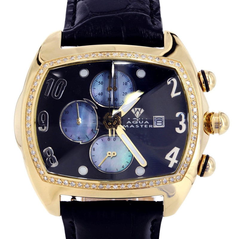 Mens Yellow Gold Tone Diamond Watch | Appx. 1.01 Carats