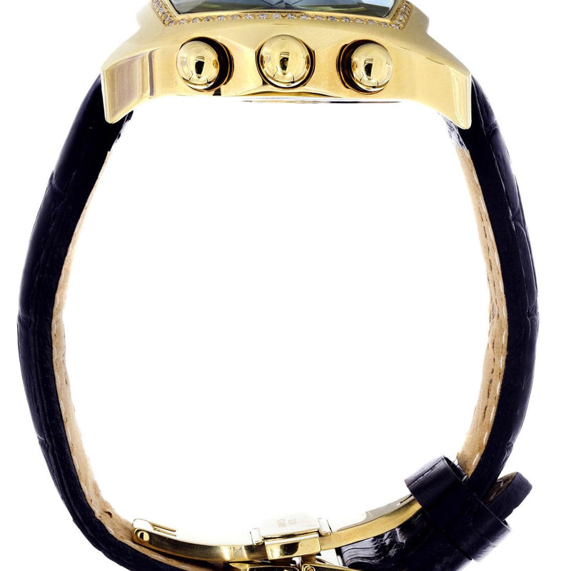 Mens Yellow Gold Tone Diamond Watch | Appx. 1.01 Carats