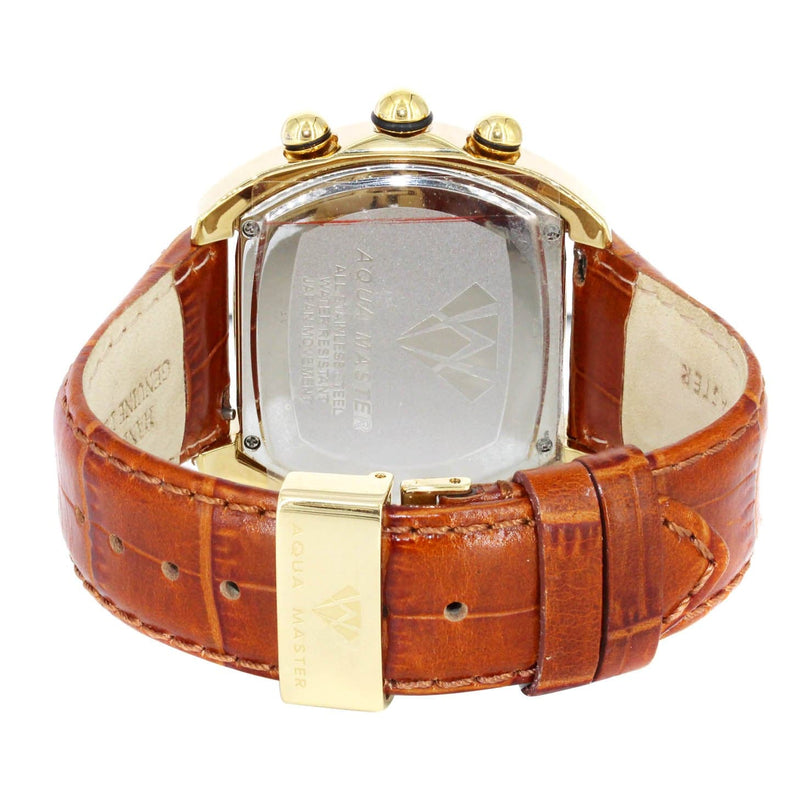 Mens Yellow Gold Tone Diamond Watch | Appx. 1 Carats