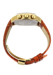 Mens Yellow Gold Tone Diamond Watch | Appx. 1 Carats