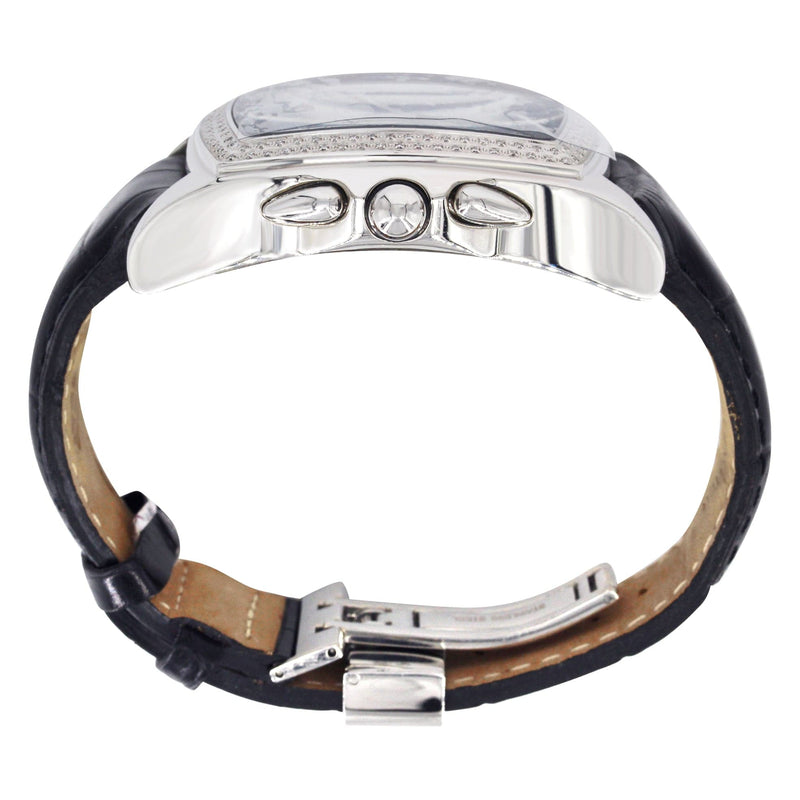 Mens White Gold Tone Diamond Watch | Appx. 1.5 Carats