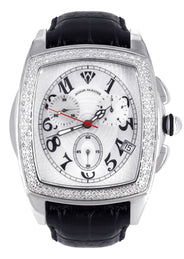 Mens White Gold Tone Diamond Watch | Appx. 1.5 Carats