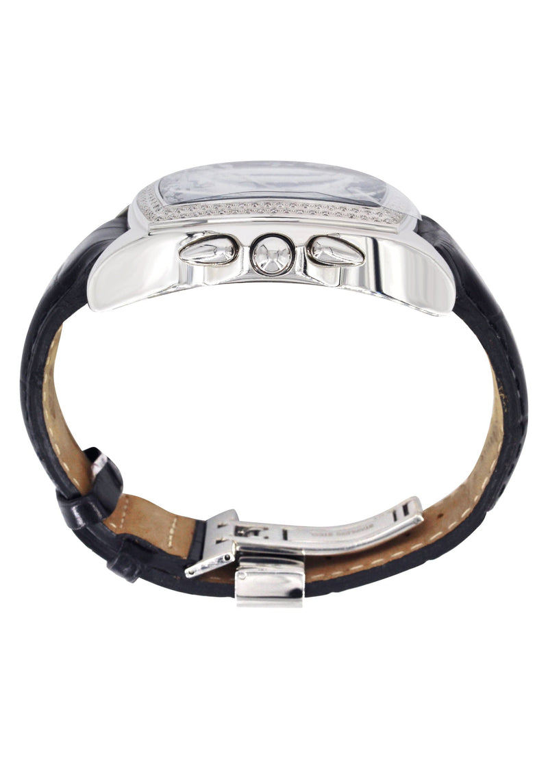 Mens White Gold Tone Diamond Watch | Appx. 1.5 Carats