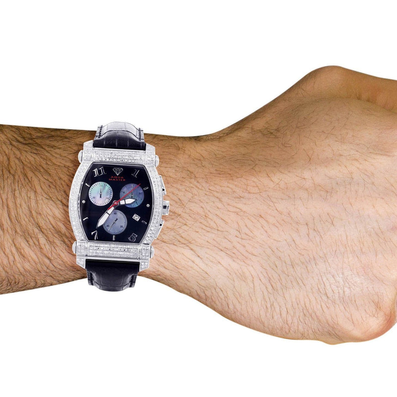 Mens White Gold Tone Diamond Watch | Appx. 2.51 Carats