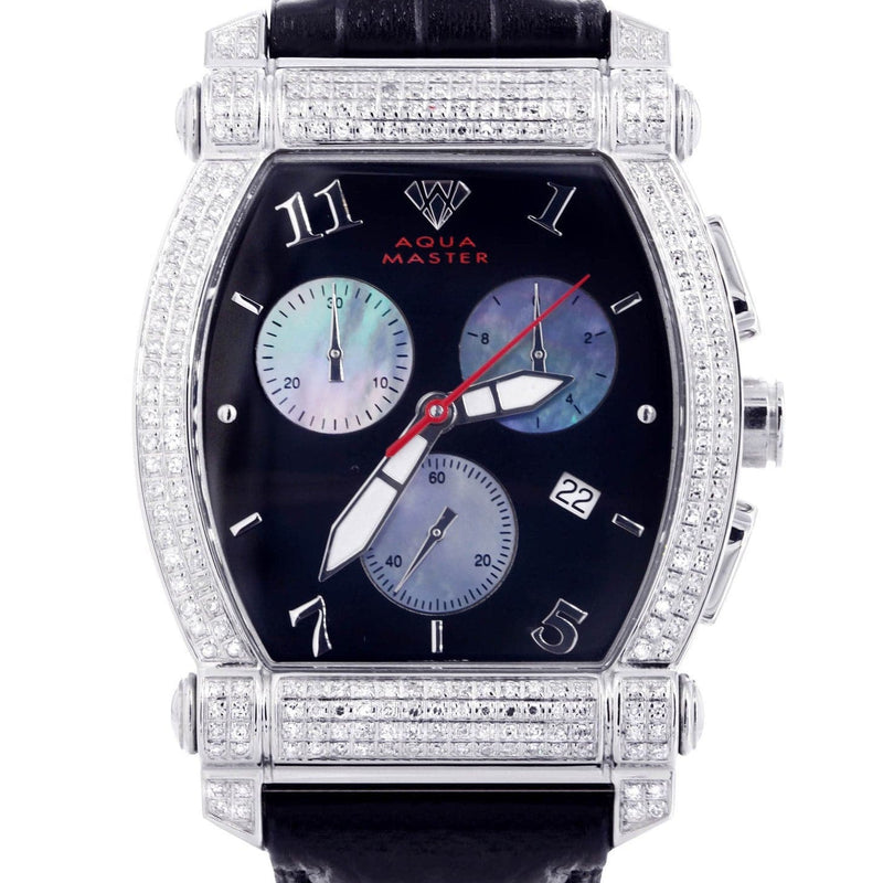 Mens White Gold Tone Diamond Watch | Appx. 2.51 Carats