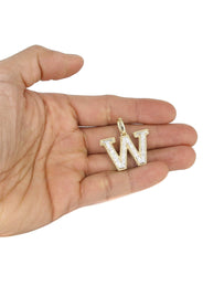 Diamond 10K Yellow Gold Letter "W" Necklace | Appx. 16 Grams