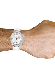 Mens White Gold Tone Diamond Watch | Appx. 1.25 Carats
