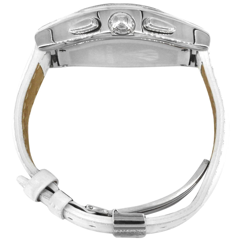 Mens White Gold Tone Diamond Watch | Appx. 1.25 Carats