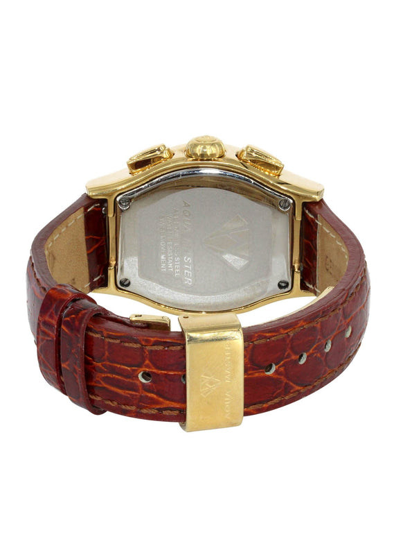 Mens Yellow Gold Tone Diamond Watch | Appx. 1.25 Carats