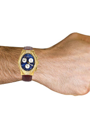 Mens Yellow Gold Tone Diamond Watch | Appx. 1.25 Carats