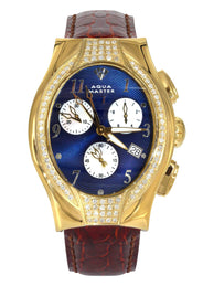 Mens Yellow Gold Tone Diamond Watch | Appx. 1.25 Carats