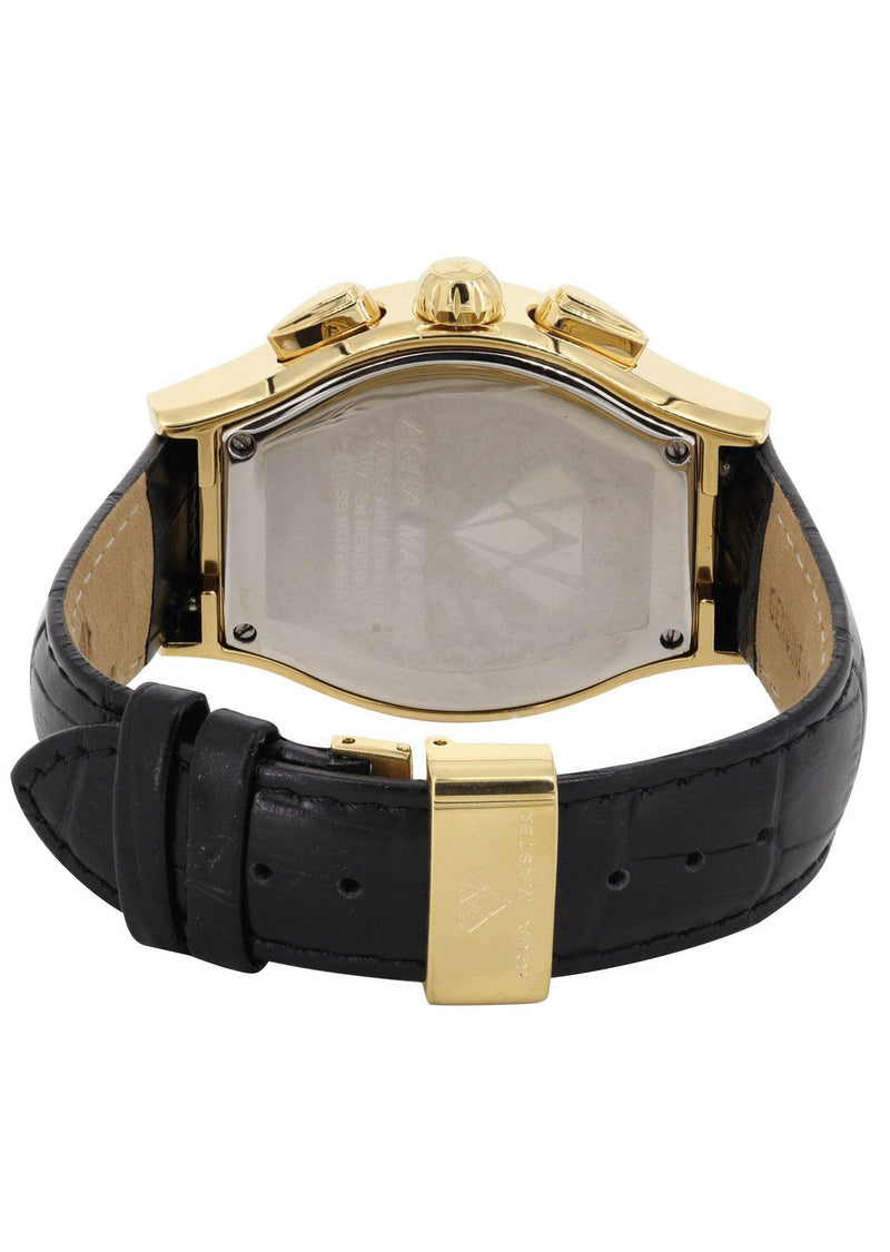 Mens Yellow Gold Tone Diamond Watch | Appx. 1.5 Carats