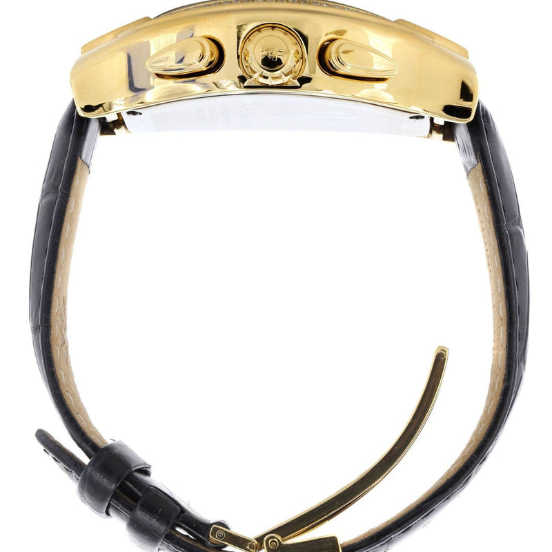 Mens Yellow Gold Tone Diamond Watch | Appx. 1.5 Carats