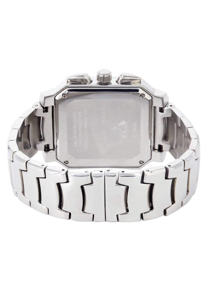 Mens White Gold Tone Diamond Watch | Appx. 2 Carats