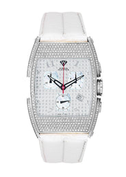 Mens White Gold Tone Diamond Watch | Appx. 3.65 Carats