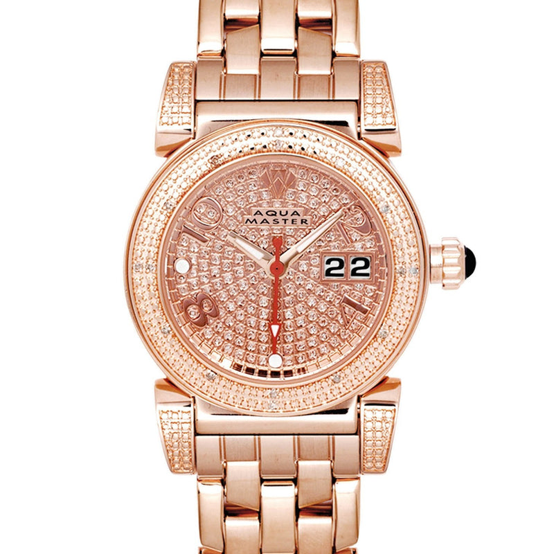 Womens Rose Gold Tone Diamond Watch | Appx 0.6 Carats