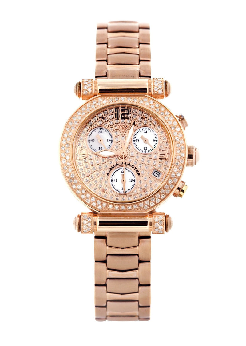Womens Rose Gold Tone Diamond Watch | Appx 0.85 Carats