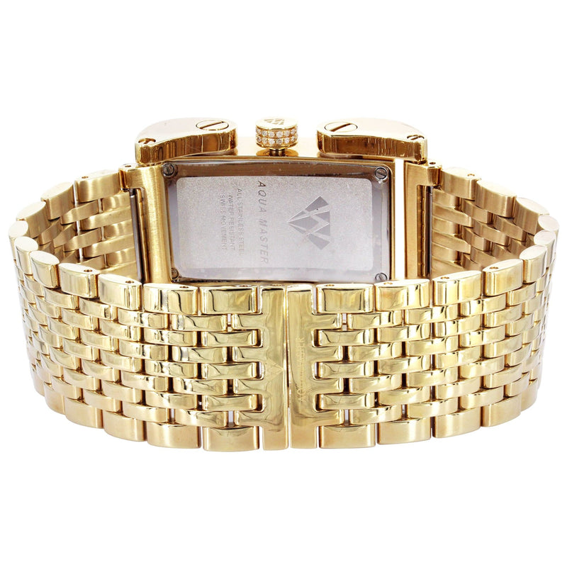 Mens Yellow Gold Tone Diamond Watch | Appx. 2.75 Carats
