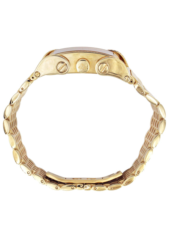 Mens Yellow Gold Tone Diamond Watch | Appx. 2.75 Carats