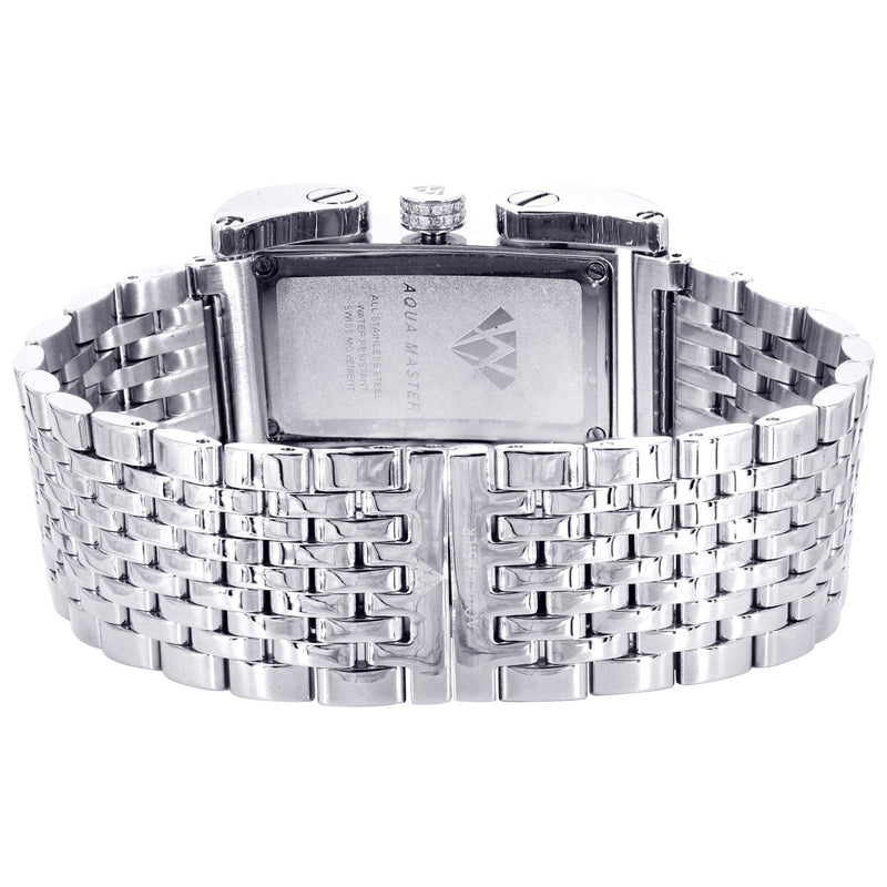 Mens White Gold Tone Diamond Watch | Appx. 2.75 Carats
