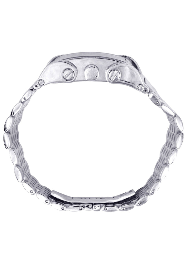 Mens White Gold Tone Diamond Watch | Appx. 2.75 Carats