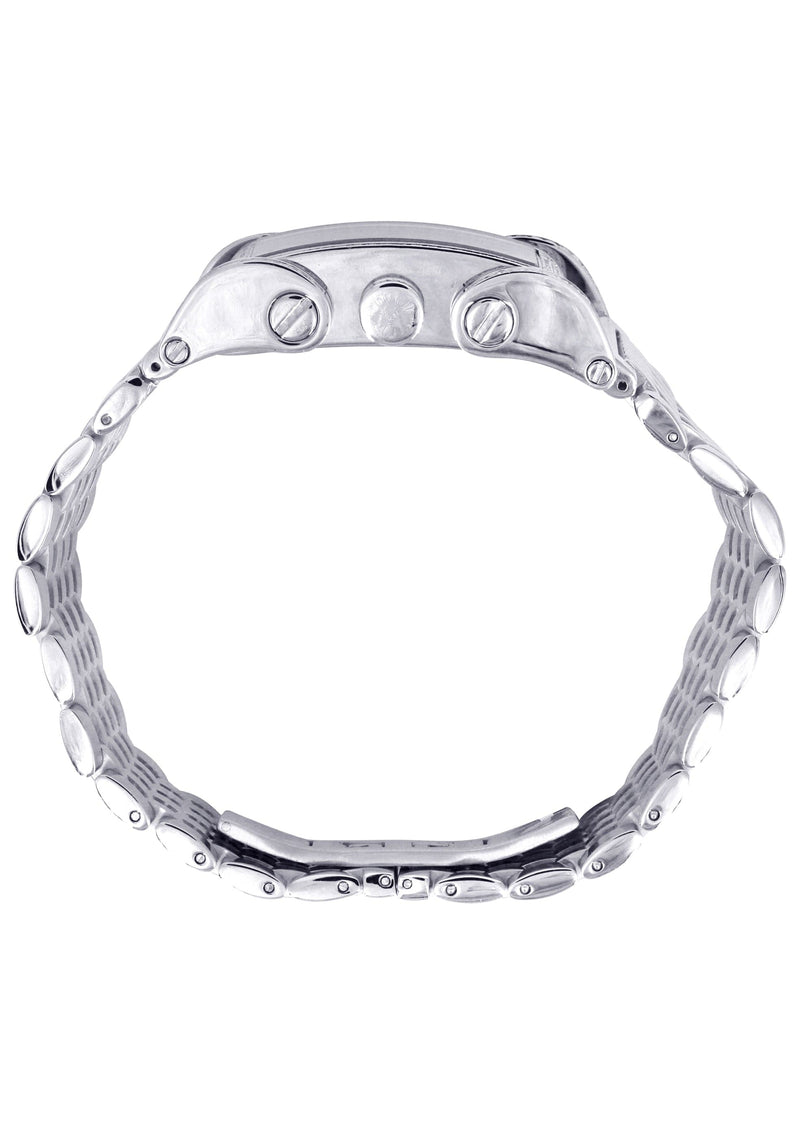 Mens White Gold Tone Diamond Watch | Appx. 2.75 Carats