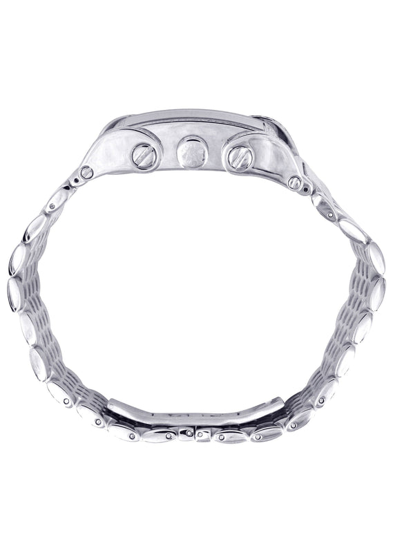 Mens White Gold Tone Diamond Watch | Appx. 2.75 Carats