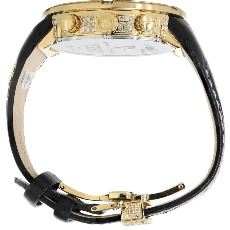 Mens Yellow Gold Tone Diamond Watch | Appx. 5.35 Carats