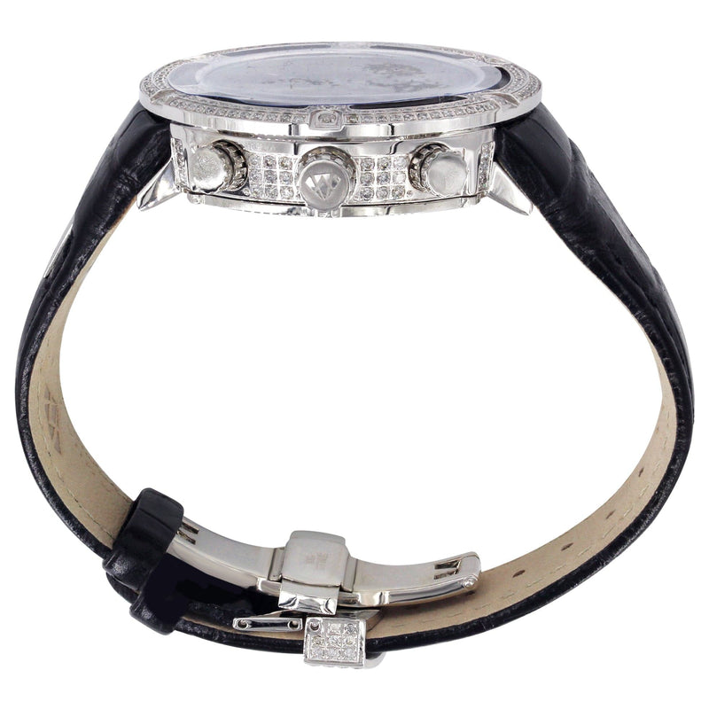 Mens White Gold Tone Diamond Watch | Appx. 5.35 Carats
