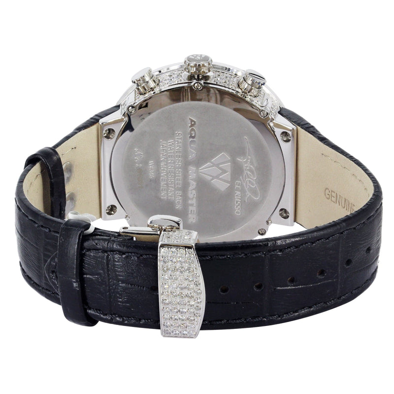 Mens White Gold Tone Diamond Watch | Appx. 5.35 Carats