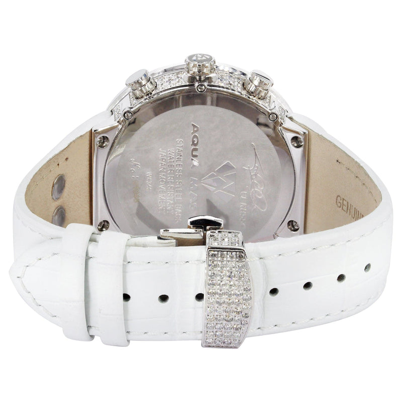 Mens White Gold Tone Diamond Watch | Appx. 5.35 Carats