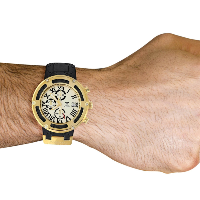Yellow Gold Tone Diamond Watch | Appx. 0.26 Carats