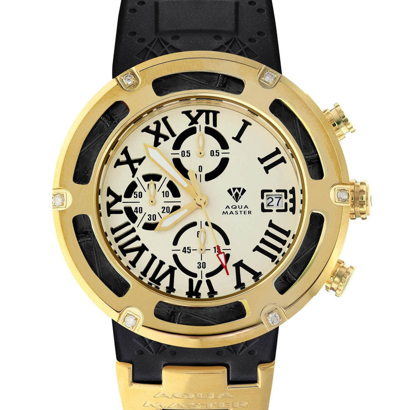 Yellow Gold Tone Diamond Watch | Appx. 0.26 Carats