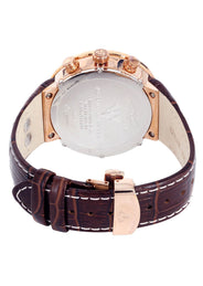 Mens Rose Gold Tone Diamond Watch | Appx. 0.24 Carats