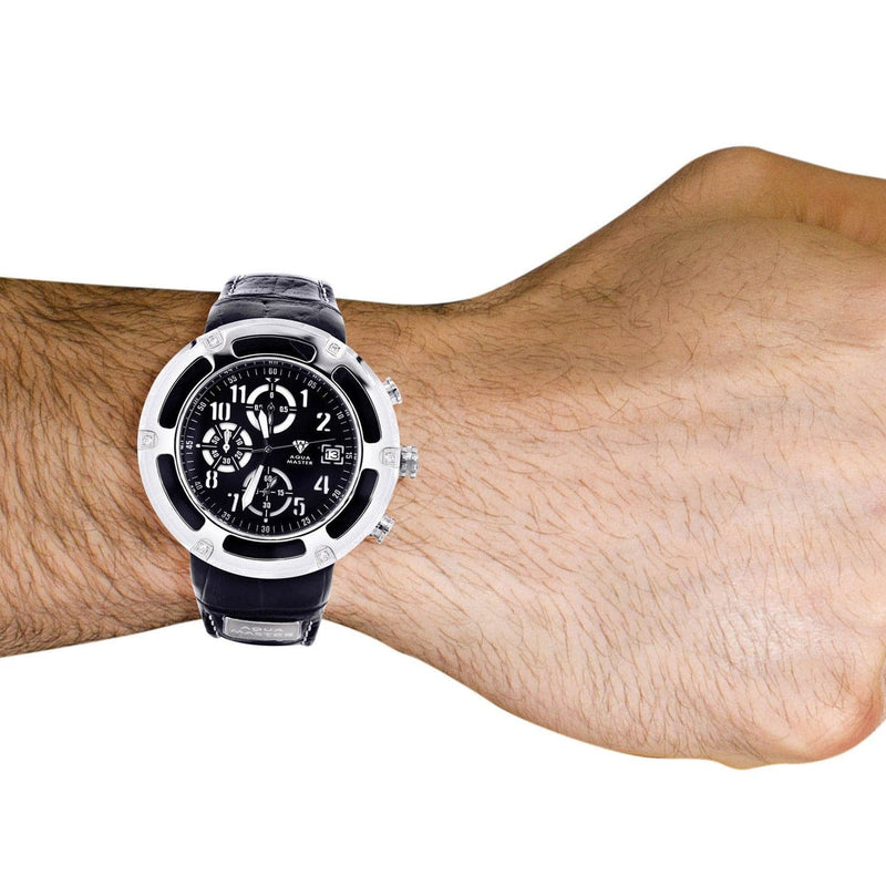 Mens White Gold Tone Diamond Watch | Appx. 0.25 Carats
