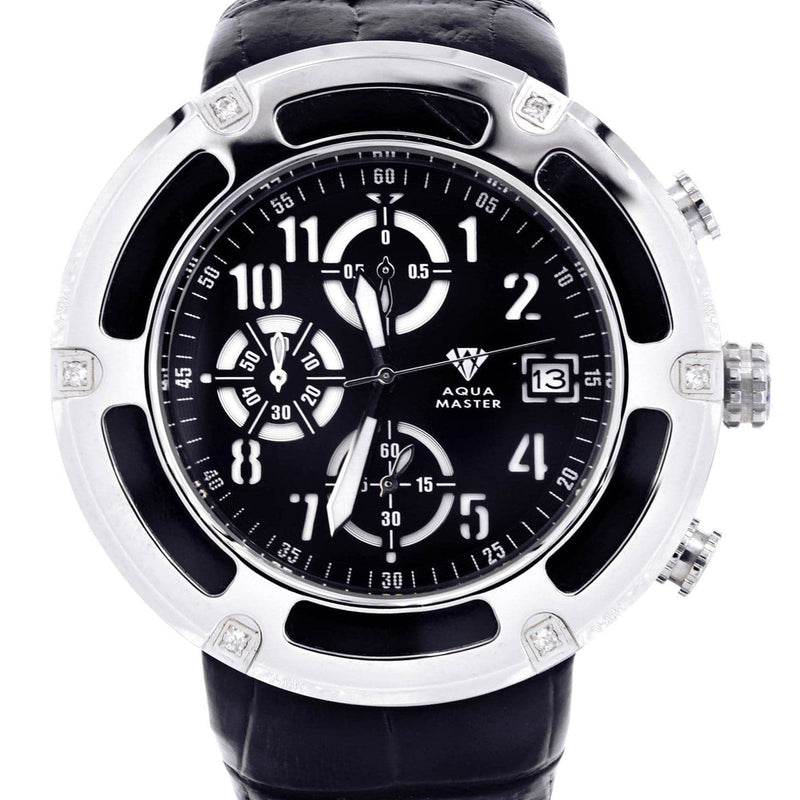 Mens White Gold Tone Diamond Watch | Appx. 0.25 Carats