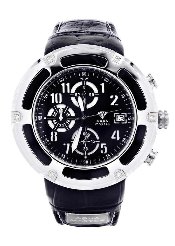 Mens White Gold Tone Diamond Watch | Appx. 0.25 Carats
