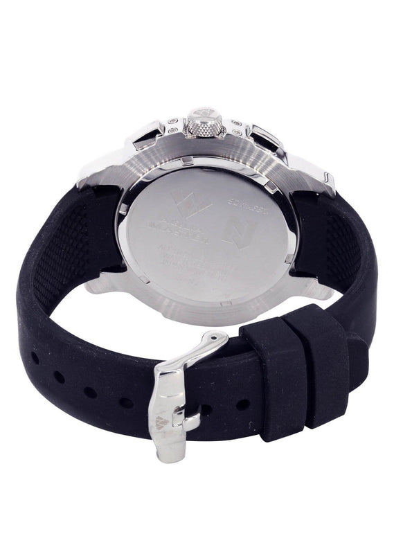 Mens White Gold Tone Diamond Watch | Appx. 0.40 Carats