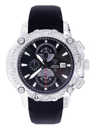 Mens White Gold Tone Diamond Watch | Appx. 0.40 Carats
