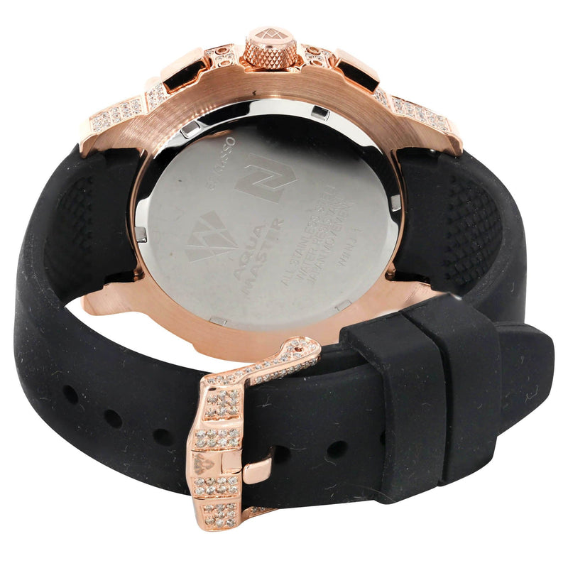 Mens Rose Gold Tone Diamond Watch | Appx. 5 Carats