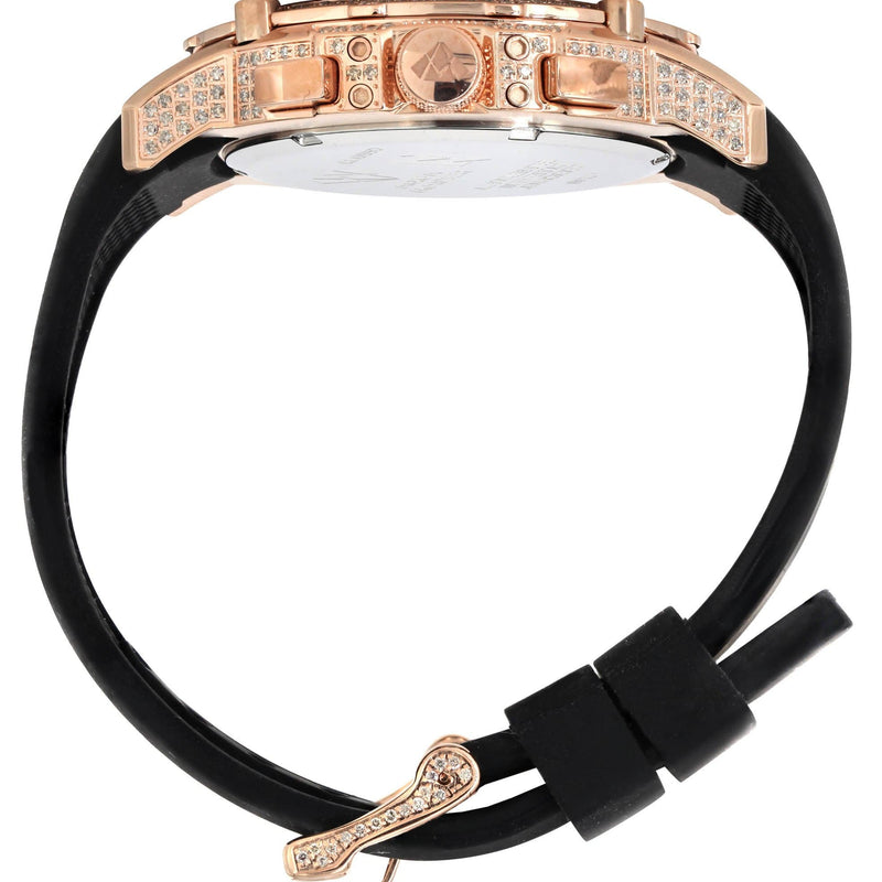 Mens Rose Gold Tone Diamond Watch | Appx. 5 Carats