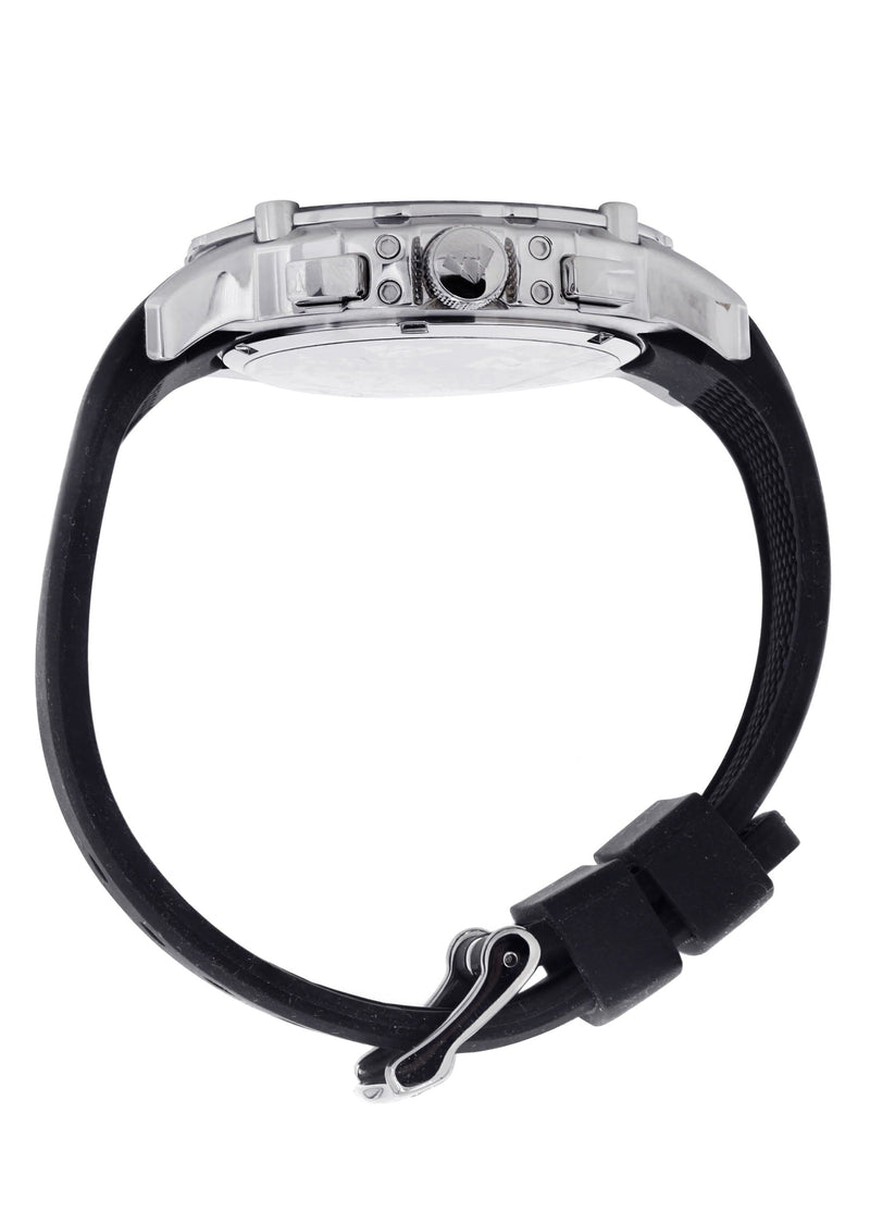 Mens White Gold Tone Diamond Watch | Appx. 1.6 Carats