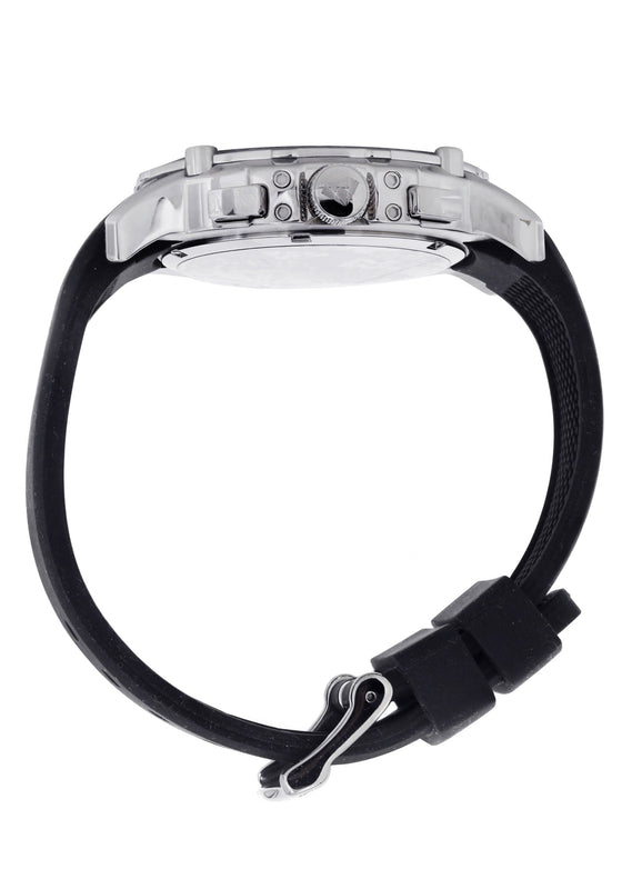 Mens White Gold Tone Diamond Watch | Appx. 1.6 Carats